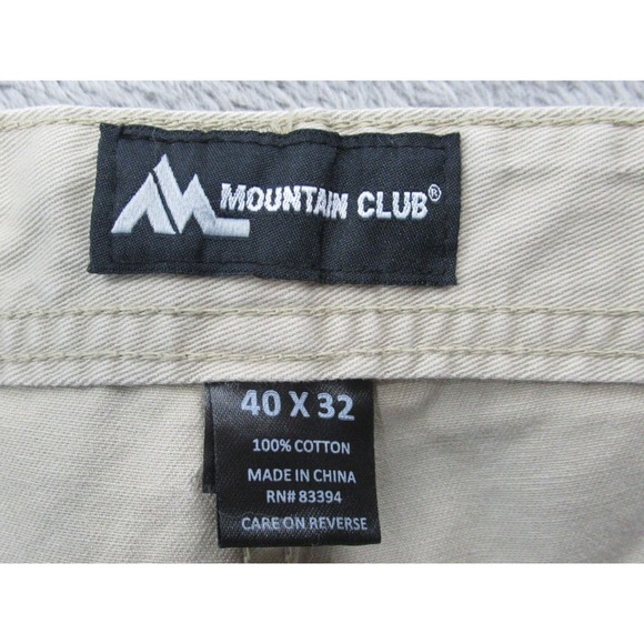 Mountain Club Mens Cargo Pants Size 40x32 Khaki Outdoor Casual Cotton - Picture 4 of 12